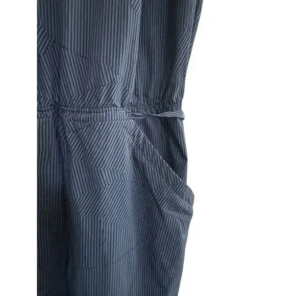 Mountain HardWear Railay Romper Womens Small Blue Striped Shorts Mesh Back - Picture 5 of 16